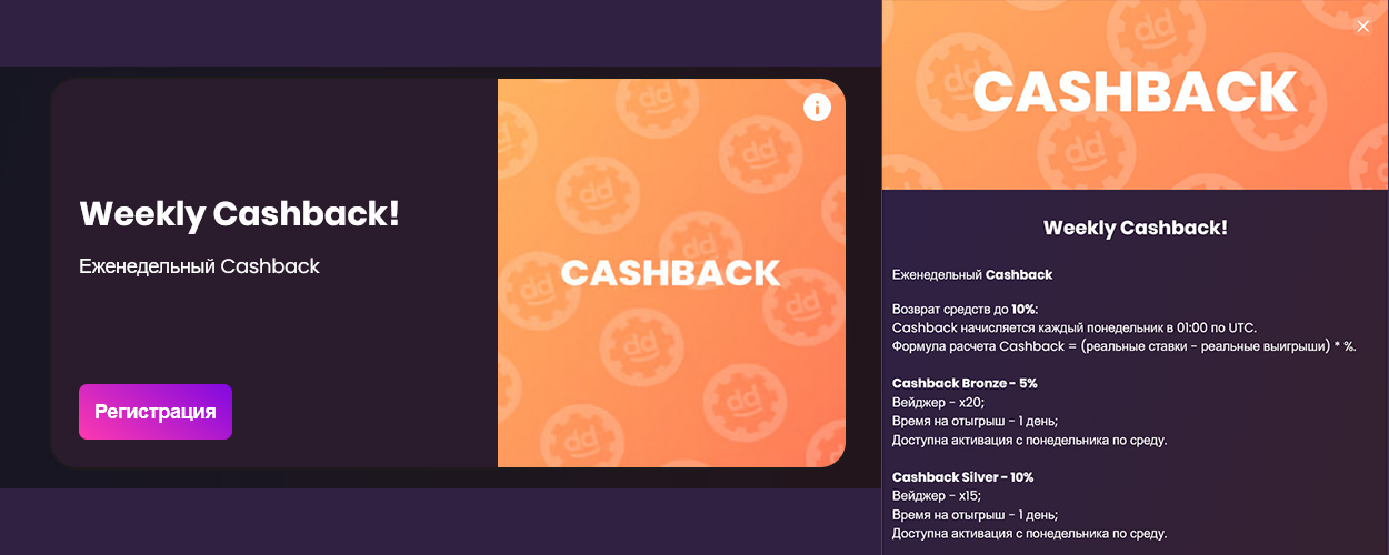 Онлайн казино с кешбеком. 